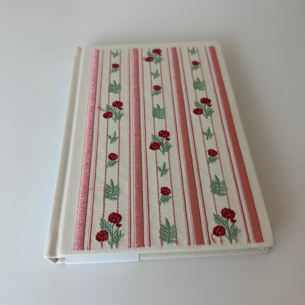 Punch Studio Floral Stripe Cream Journal